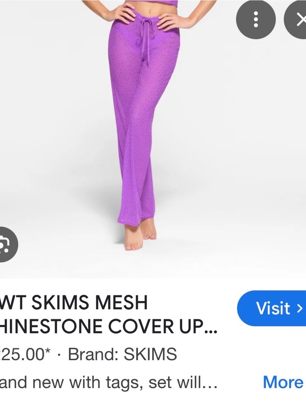 SKIMS Mesh Rhinestone Pants 3X - Picture 7 of 7